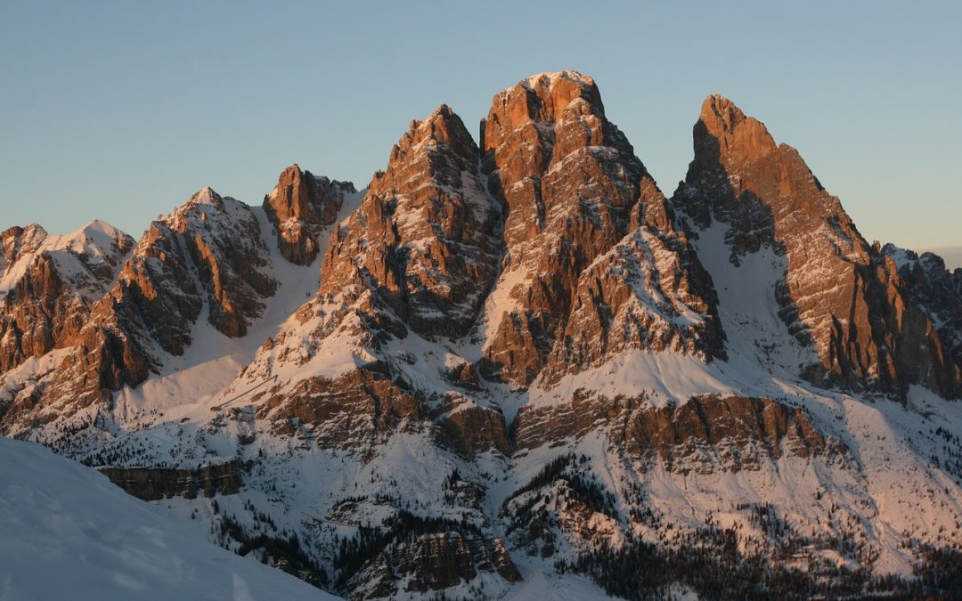 Raquetas de nieve en Dolomitas